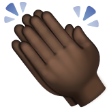 Clapping Hands: Dark Skin Tone on WhatsApp 2.20.206.24