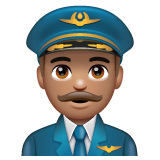 Man Pilot: Medium Skin Tone on WhatsApp 2.20.206.24