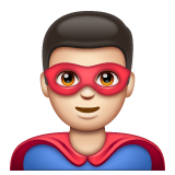 Man Superhero: Light Skin Tone on WhatsApp 2.20.206.24