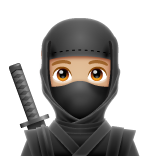 Ninja: Medium-Light Skin Tone on WhatsApp 2.20.206.24