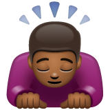 Person Bowing: Medium-Dark Skin Tone on WhatsApp 2.20.206.24