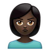 Woman Pouting: Dark Skin Tone on WhatsApp 2.20.206.24