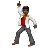 Man Dancing: Dark Skin Tone on WhatsApp 2.22.8.79