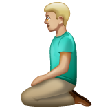 Man Kneeling: Medium-Light Skin Tone on WhatsApp 2.22.8.79