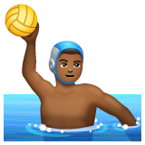 Man Playing Water Polo: Medium-Dark Skin Tone on WhatsApp 2.22.8.79