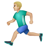 Man Running: Medium-Light Skin Tone on WhatsApp 2.22.8.79