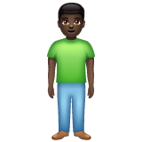 Man Standing: Dark Skin Tone on WhatsApp 2.22.8.79