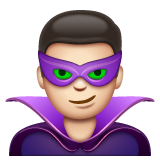 Man Supervillain: Light Skin Tone on WhatsApp 2.22.8.79