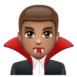 Man Vampire: Medium Skin Tone on WhatsApp 2.22.8.79