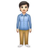 Person Standing: Light Skin Tone on WhatsApp 2.22.8.79