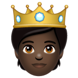 Person with Crown: Dark Skin Tone on WhatsApp 2.22.8.79