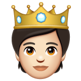 Person with Crown: Light Skin Tone on WhatsApp 2.22.8.79
