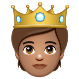 Person with Crown: Medium Skin Tone on WhatsApp 2.22.8.79