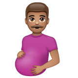 Pregnant Man: Medium Skin Tone on WhatsApp 2.22.8.79