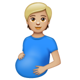 Pregnant Person: Medium-Light Skin Tone on WhatsApp 2.22.8.79