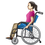 Woman in Manual Wheelchair: Light Skin Tone on WhatsApp 2.22.8.79