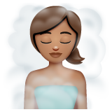 Woman in Steamy Room: Medium Skin Tone on WhatsApp 2.22.8.79