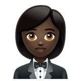 Woman in Tuxedo: Dark Skin Tone on WhatsApp 2.22.8.79