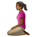 Woman Kneeling: Medium-Dark Skin Tone on WhatsApp 2.22.8.79