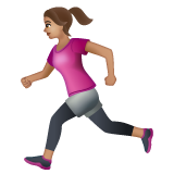 Woman Running: Medium Skin Tone on WhatsApp 2.22.8.79
