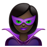 Woman Supervillain: Dark Skin Tone on WhatsApp 2.22.8.79