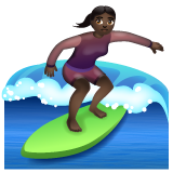 Woman Surfing: Dark Skin Tone on WhatsApp 2.22.8.79