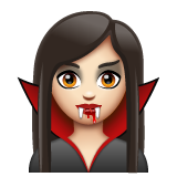Woman Vampire: Light Skin Tone on WhatsApp 2.22.8.79