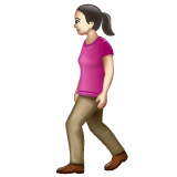 Woman Walking: Light Skin Tone on WhatsApp 2.22.8.79