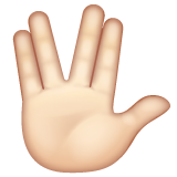 🖖🏻 Saudação Vulcana: Pele Clara Emoji on WhatsApp 2.23.2.72