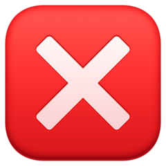 Negative Squared Cross Mark Emoji