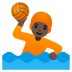 🤽🏿 Water Polo: Dark Skin Tone Emoji