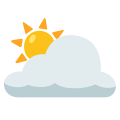 🌥️ White Sun Behind Cloud Emoji