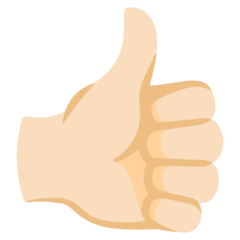 👍🏻 Thumbs Up Sign: Light Skin Tone Emoji