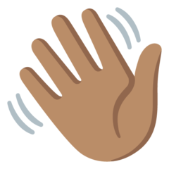 👋🏽 Waving Hand Sign: Medium Skin Tone Emoji