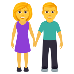 Woman and Man Holding Hands Emoji | Man and Woman Holding Hands Emoji