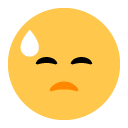 Downcast Face with Sweat Emoji | Downcast Face with Sweat Meaning