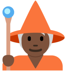 🧙🏿 Mage: Dark Skin Tone Emoji