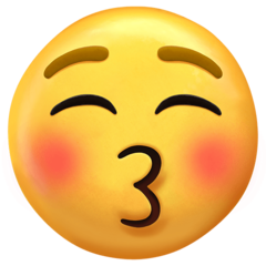 Kissing Face with Closed Eyes Emoji | Kissing Face Closed Eyes Meaning