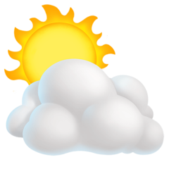 ⛅ Sun Behind Cloud Emoji