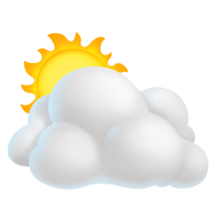 🌥️ White Sun Behind Cloud Emoji
