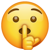 🤫 Face with Finger Covering Closed Lips Emoji