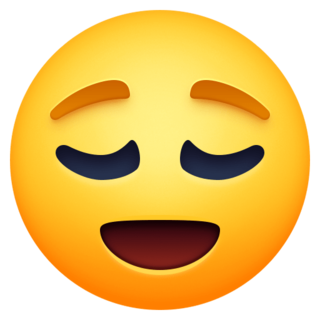😌 Visage Soulagé Emoji on Facebook 13.1