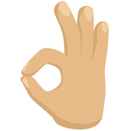 👌🏼 OK Hand: Medium-Light Skin Tone Emoji on Messenger 1.0