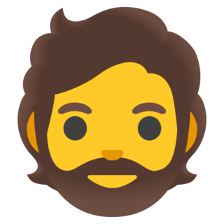 🧔 Person: Beard Emoji on Google Noto Color Emoji 15.0