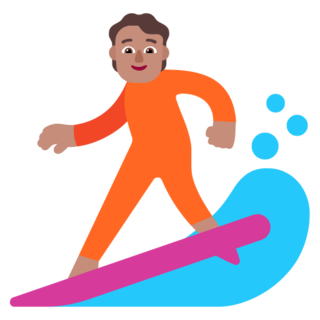 🏄🏽 Persona Haciendo Surf: Tono De Piel Medio Emoji on Microsoft Windows ...