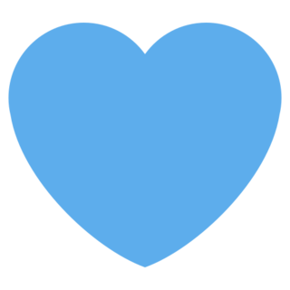 twitter's blue heart emoji