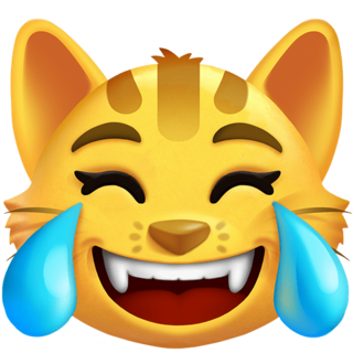 😹 Cat with Tears of Joy Emoji on Twitter Emoji Stickers 13.1
