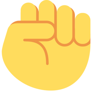 Erhobene Faust Emoji on Twitter Twemoji 2.1.2