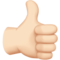 👍🏻 Thumbs Up Sign: Light Skin Tone Emoji