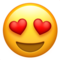 Smiling Face with Heart-Eyes on Apple 